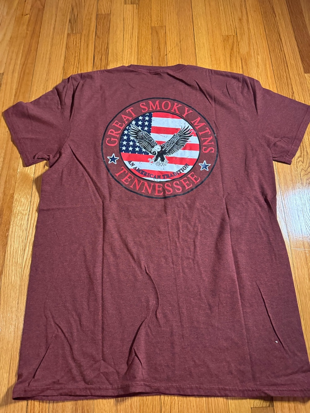 Great Smoky Mountains Tennessee Pocket Tee Men’s Large